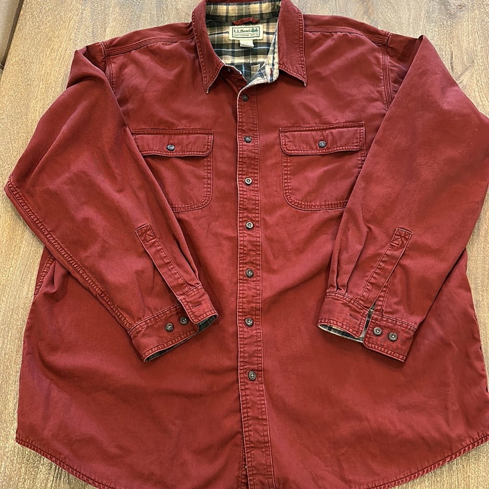 L.L. Bean Flannel-lined Hurricane Shirt XXL